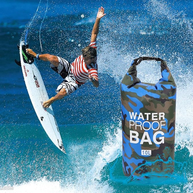 Waterproof Dry Bag 2L/5L/10L/15L/20L/30L Roll Top Sack Keeps Gear Dry for Kayaking Rafting Boating Swimming Camping Hiking Beach Fishing with Free Waterproof Phone Case