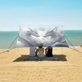 ALAZA White Dragons Magic Beach Tent Sun Shelter UPF50+ Protection Beach Shade Canopy w/ 4 Sandbags for Outdoor Camping Fishing Backyard Fun Picnic 10x9 ft