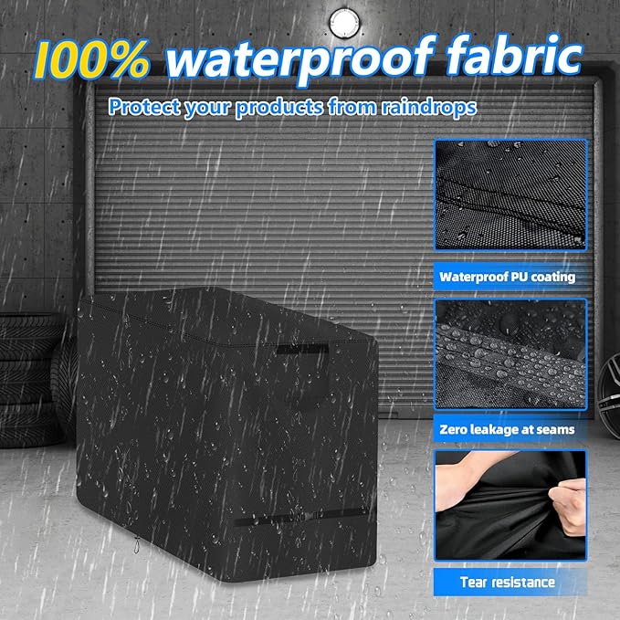Engine Driven Welder Cover 600D Oxford Heavy Duty Waterproof Welder Machine Cover compatible with Miller Welder 230/265/325/225Black