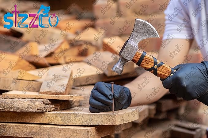 Norse Viking Axe Camping Hatchet – Berserker Axes for Woodworking Throwing and Camping | Handcrafted Lothbrok Ragnar Axe | Bearded Tomahawk for Men | Ideal Gift for Christmas Anniversary Birthday