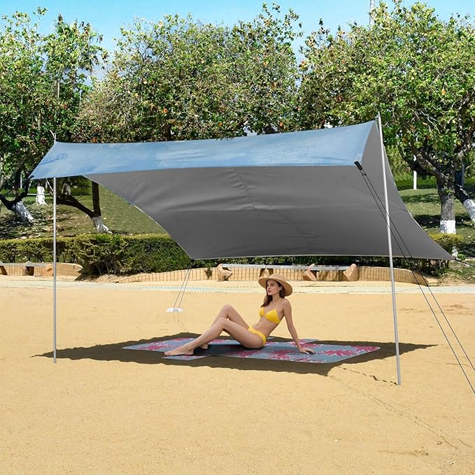 ALAZA Cute Zebra on The Beach Beach Tent Sun Shelter Portable Canopy Sunshade for Outdoor Camping Picnics Backyard Fun 10x9 ft