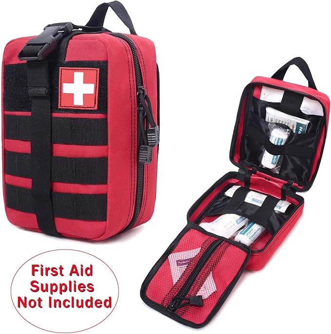 2PCS Tactical EDC Molle Medical Pouch Utility EMT First Aid Kit Survival Bag Waist Pack Hunting Bags（Only Bag）
