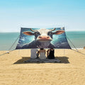 ALAZA Cow Portrait Cartoon Space Beach Tent Sun Shelter Portable Canopy Sunshade for Outdoor Camping Picnics Backyard Fun 10x9 ft