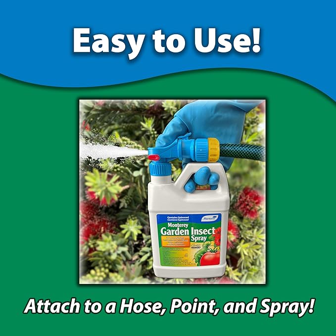 Monterey - Spinosad Insecticide Bundled with Measuring Spoon - Organic Gardening Spinosad Garden Insect Spray Concentrate for Control Insects