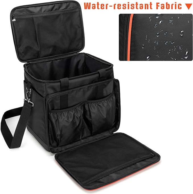 Trunab Travel Carrying Bag Compatible with Jackery Explorer 1500 Portable Power Station Storage Case with Waterproof Bottom and Front Pockets for Charging Cable and Accessories