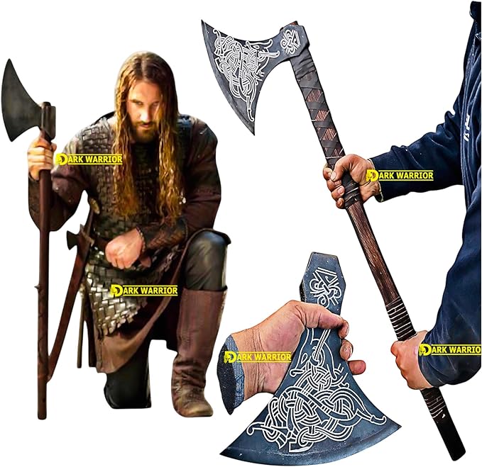 38 Large Berserker Viking Axe Large Norse Ax Scandinavian Style Viking Hatchet Double Headed ax Viking ax History of Norse Mythology self Defense