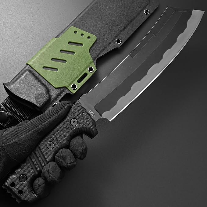 Gtkii GTK10 Fixed Blade Knife DC53 Steel Blade Full Tang Nylon Fiberglass Handle Massive Cool Knifes for Jungle Hunting Camping Bushcraft Adventure