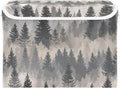 Storage Bins with Lids Storage Containers Box Organizer Bin Basket with Handles for Closet Shelves Clothes Stackable Foldable Decorative Gray Simple Pine Tree Forest