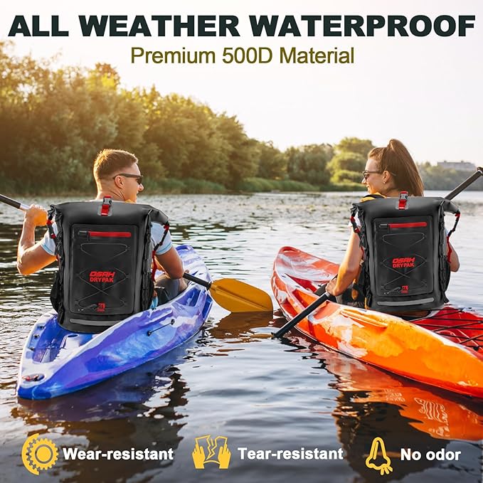 OSAH DRYPAK Waterproof Backpack Dry Bag 25L/35L/55L/85L – Heavy Duty Roll-Top Hiking Backpack Sack Keeps Gear Dry for Travel Kayaking Boating Camping Rafting and Fishing