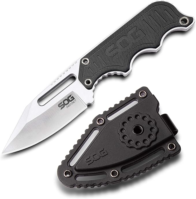 SOG Small Fixed Blade Knife (NB1012-CP)  Black &amp Kershaw Secret Agent (4007) Concealable Boot Knife  3 OZ