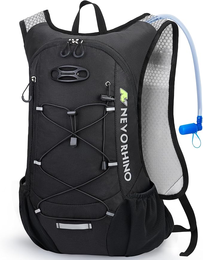 Lightweight Hydration Backpack Running Backpack with 2L Water Bladder Hydro Water Daypack for Cycling Hiking Rave for Men Women