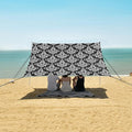ALAZA Classical Damask Ornament Beach Tent Sun Shelter UPF50+ Protection Beach Shade Canopy w/ 4 Sandbags for Outdoor Camping Fishing Backyard Fun Picnic 10x9 ft