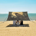 ALAZA Eagles Crescent Moon Forest Beach Tent Sun Shelter Portable Canopy Sunshade for Outdoor Camping Picnics Backyard Fun 10x9 ft