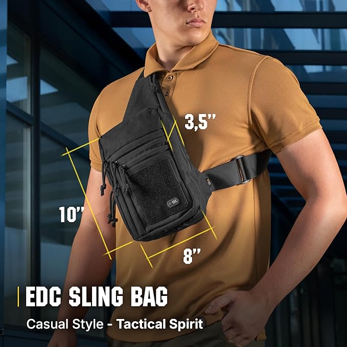 M-Tac CCW Sling Bag for Men &amp Women - EDC Shoulder Bag Tactical - Crossbody Concealed Carry Bag - Mens Chest Pack