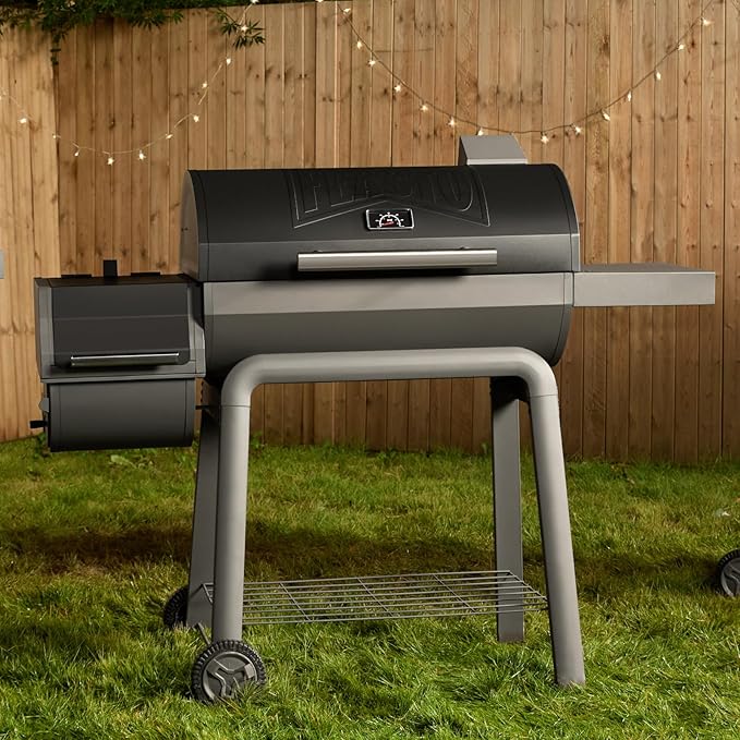 Feasto Heavy-Duty 30-Inch Charcoal Grill with Offset Smoker Grill Side Table &amp 815 Sq. In Cooking Space Outdoor BBQ Grill for Outdoor Barbecue in Backyard Patio and Parties Black