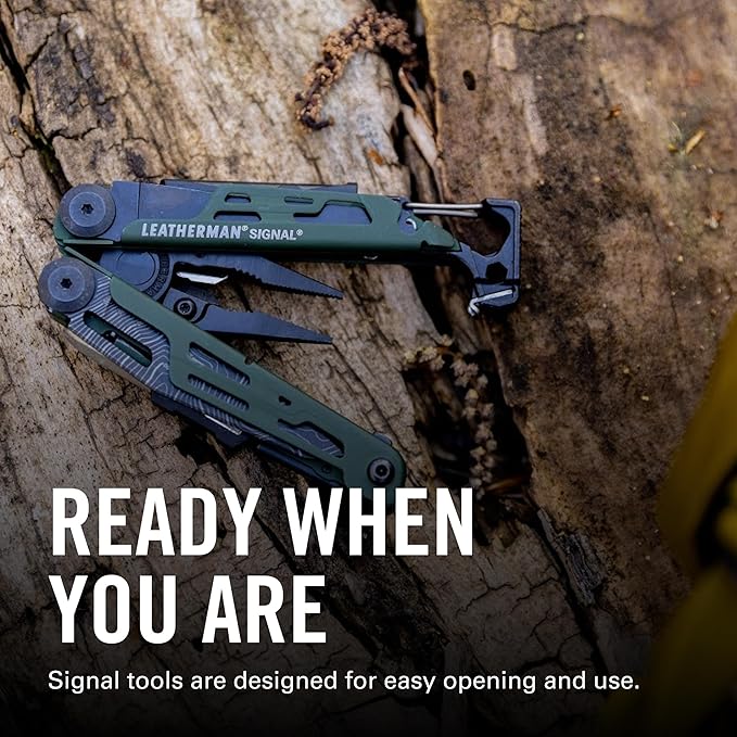 LEATHERMAN Signal 19-in-1 Multi-tool for Outdoors Camping Hiking Fishing Survival Durable &amp Lightweight EDC Made in the USA Topographical Print
