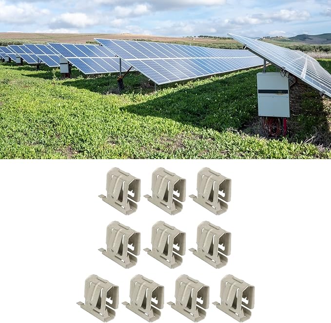 10 Pcs Solar Rail Mounting Bracket Wear Spring Steel Quick Assembly Solar Panel Installation BuckleSolar Panel Mounting Bracket Solar Wind Power Parts