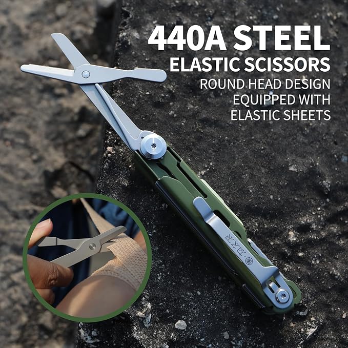 10 in 1 multitoolPocket EDCpocket toolshousehold folding scissorswooden sawexpress deliveryscrewdriverD2 stainless steelcamping utility toolsOutdoorSafety hammerMen's gift