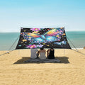 ALAZA Flower Big Butterfly Beach Tent Sun Shelter Portable Canopy Sunshade for Outdoor Camping Picnics Backyard Fun 10x9 ft