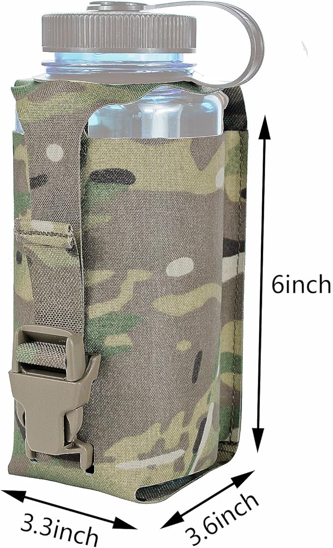 Water Bottle Holder MolleJX Tacfancier Tactical Water Bottle Pouch for Belt Backpack Chest Rig Canteen Pouch for 32oz Nalgene