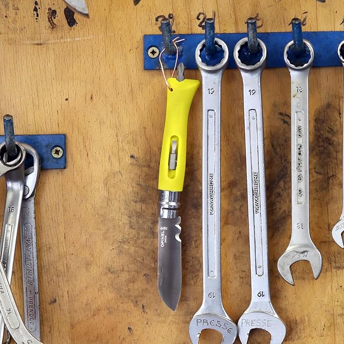 Opinel No.09 DIY - Stainless Steel Folding Pocket Knife and Multi-Tool Wire Stripper Screwdriver Made in France