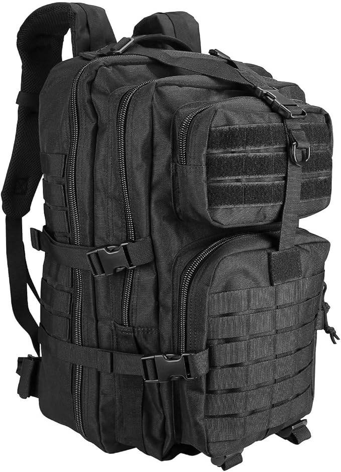 ProCase Tactical Backpack 42L Large Rucksack 3 Day Outdoor Military Army Assault Pack Go Bag Backpacks -Black
