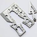 Adventur – 40+ Tools Survival Credit Card Multitool – 440C Stainless Steel Pocket Axe Tool with Knife Wrenches Ruler Bottle &amp Can Opener