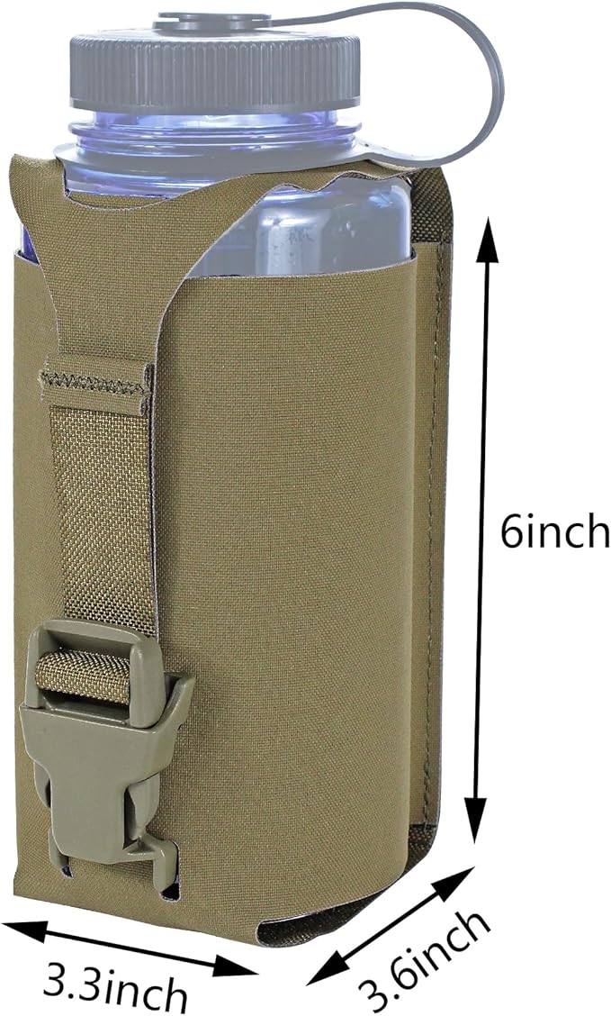 Water Bottle Holder MolleJX Tacfancier Tactical Water Bottle Pouch for Belt Backpack Chest Rig Canteen Pouch for 32oz Nalgene