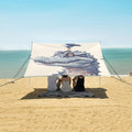 ALAZA Alligator and Bird Beach Tent Sun Shelter UPF50+ Protection Beach Shade Canopy w/ 4 Sandbags for Outdoor Camping Fishing Backyard Fun Picnic 10x9 ft