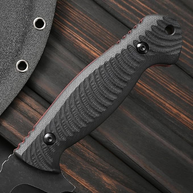 Sitivien ST27 Fixed Blade Knife 8mm Thick Sleipner Brushed Steel Blade Two Tone G10 Handle Full Tang EDC Fixed Knifes for Outdoor Camping Hunting Working
