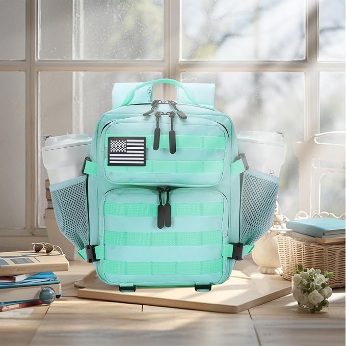 9L Mini Tactical Backpack for Men and Women Tactical Backpack Small for Hiking Small Tactical Bag (MintGreen)