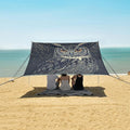 ALAZA Cute Starry Owl Beach Tent Sun Shelter Portable Canopy Sunshade for Outdoor Camping Picnics Backyard Fun 10x9 ft