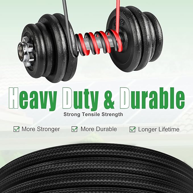 Twin Wire 60 Feet Solar Extension Cable 10AWG with -IP67- Female and Male Connector Bonus Four Pairs of Free Connector Solar Panel Adapter kit Tools (6 Pairs connectors)