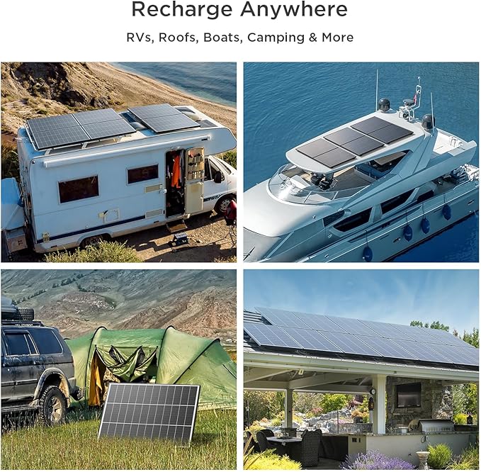 N-Type 100W 12V Solar Panel 8-Pack (800W Total) 25% High-Efficiency Compact 16BB Monocrystalline Solar Panels for RV Off-Grid Cabin &amp Home Backup Power