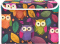Storage Bins with Lids Storage Containers Box Organizer Bin Basket with Handles for Closet Shelves Clothes Stackable Foldable Decorative Black Owl and Leaves