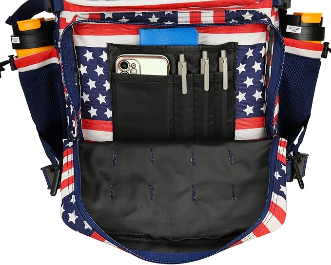 Lovelinks21 45L Tactical Assault Backpack 3 day assault pack with Molle Waterproof backpack Rucksack for Tactical Backpacks (Flag)