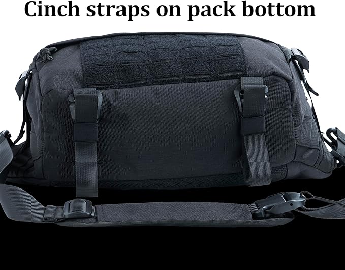 Tactical Sling Backpack Crossbody EDC Pack MOLLE Satchel Bag for Travel Work Camping and Hiking 8Liter