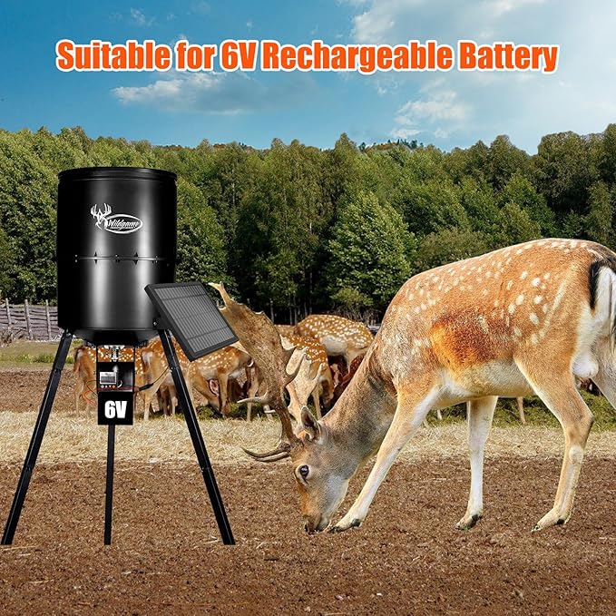 12V Solar Panel for Deer Feeder 3.6W Solar Battery Charger with Adjustable Mount Bracket Waterproof Trickle Charger with Alligator Clips Power Supply for Game Feeder and Timer