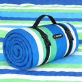 HX&ampOD Extra Large Picnic Blanket Outdoor 80”x80” Waterproof Picnic Mat Foldable 3-Layer Camping Blanket Portable with Carry Strap Park Blanket for Grass(Blue)
