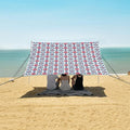 ALAZA Abstract Flowers Floral Beach Tent Sun Shelter UPF50+ Protection Beach Shade Canopy w/ 4 Sandbags for Outdoor Camping Fishing Backyard Fun Picnic 10x9 ft
