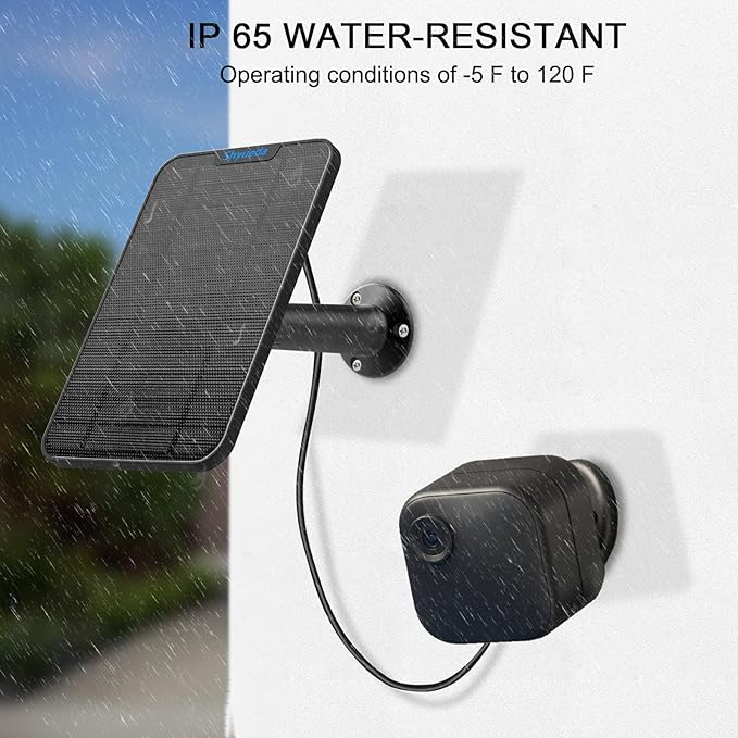 4W Solar Panel Charging Compatible with Blink 4th Gen(Type-C Outdoor Camerawith 13.1ft Waterproof Charging Cable IP65 WeatherproofIncludes Secure Wall Mount