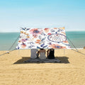 ALAZA Watercolor Ethnic Bohemian Dream Catchers and Flowers Beach Tent Sun Shelter Portable Canopy Sunshade for Outdoor Camping Picnics Backyard Fun 10x9 ft