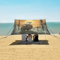 ALAZA Forest Eagles Sunset Beach Tent Sun Shelter Portable Canopy Sunshade for Outdoor Camping Picnics Backyard Fun 10x9 ft