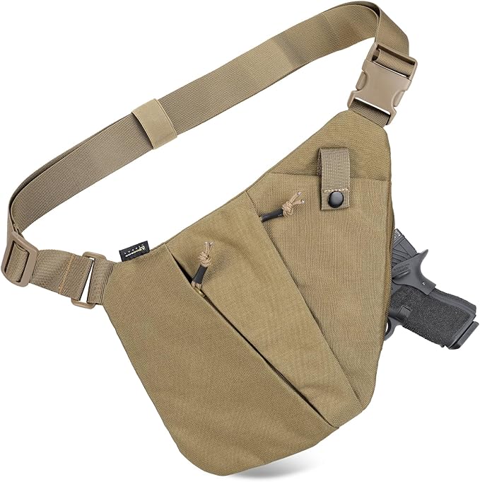 WYNEX Tactical Crossbody Sling BagConcealed Carry Bag for Men WomenAnti Theft Crossbody Bags CCW Bags EDC Carry