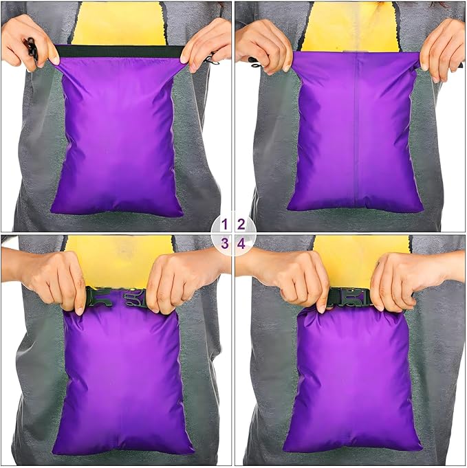 Shappy 6/12 Pcs Waterproof Dry Bags Lightweight Outdoor Waterproof Dry Stuff Sacks 15/8/5/4/3/2 L and Long Adjustable Shoulder Strap for Kayaking Rafting Boating Hiking Camping