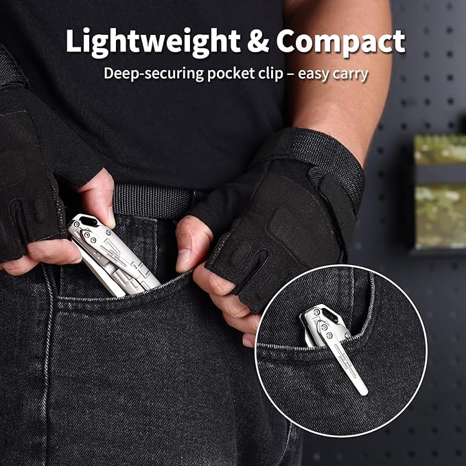 Folding Pocket Knife for Men 3.3 D2 Steel Blade Titanium Handle Frame Lock Folding Knife with Clip for Everyday Carry Outdoor Use PK-01