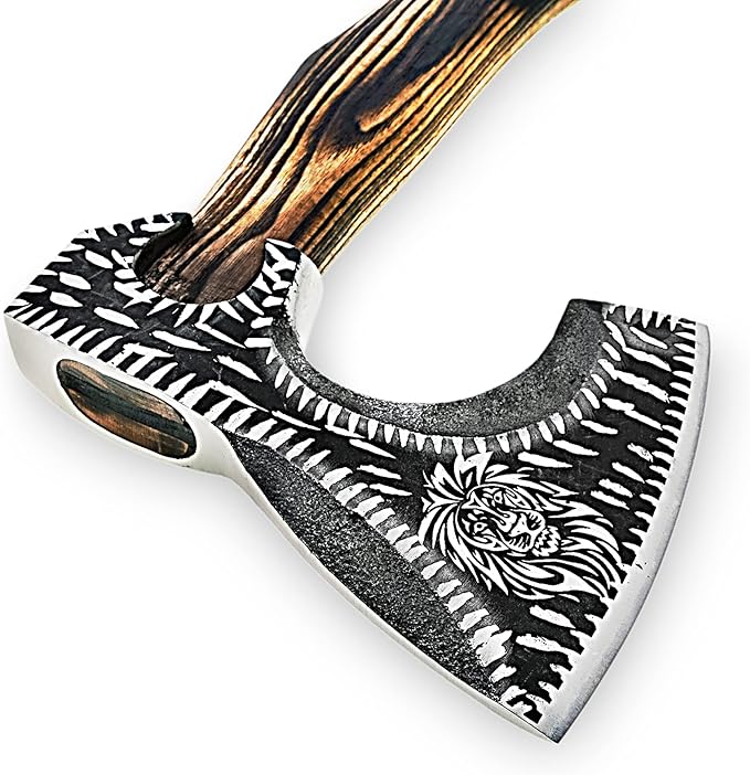 Custom Handmade Carbon Steel Viking Tomahawk Hatchet Bearded Axe