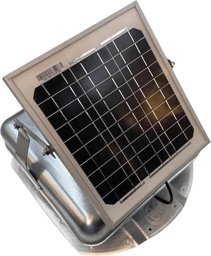 Mega RoofBlaster Adjustable for 3.5” Ribbed Conex Shipping Containers (Galvanized) | Solar Roof Vent | Solar Roof Fan | Shipping Container Exhaust Fan | Get rid of hot air with The Sun's Power