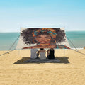 ALAZA Beautiful African Female Beach Tent Sun Shelter Portable Canopy Sunshade for Outdoor Camping Picnics Backyard Fun 10x9 ft