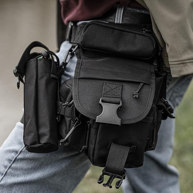 ANTARCTICA Waterproof Military Tactical Drop Leg Pouch Bag Type B Cross Over Leg Rig Outdoor Bike Cycling Hiking Thigh Bag